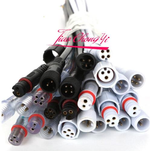 2pin 3pin 4pin Waterproof connector with wire cable IP68 female& male 5pairs
