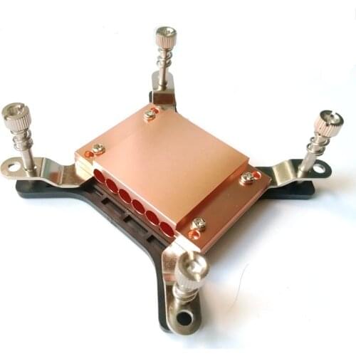 6holes 775 platform copper plywood block for diameter 6mm heat pipe