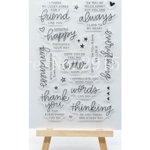 English sentence Scrapbook DIY photo cards account rubber stamp clear stamp transparent stamp 11x16cm CS2054