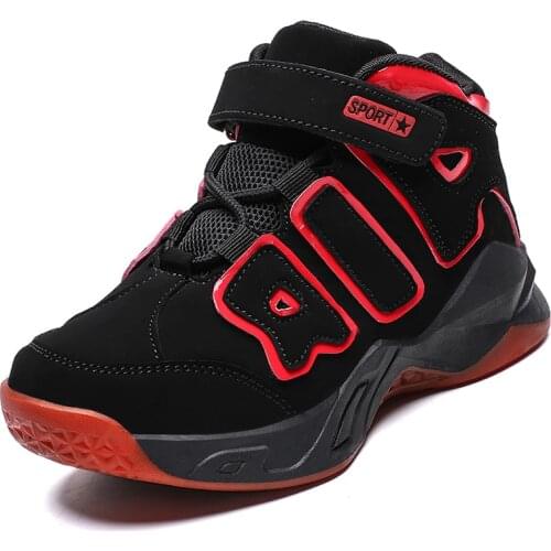 Boys Basketball Shoes Thick Sole Non-slip Kids Sneakers Fashion Children Sports Shoes Outdoor Sneakers Boy Basket Trainers shoes