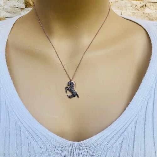 Endless Horse 925 Sterling Silver Necklace Women Girls Gift Jewelry Accessories Fashion Handmade Elegant Chain