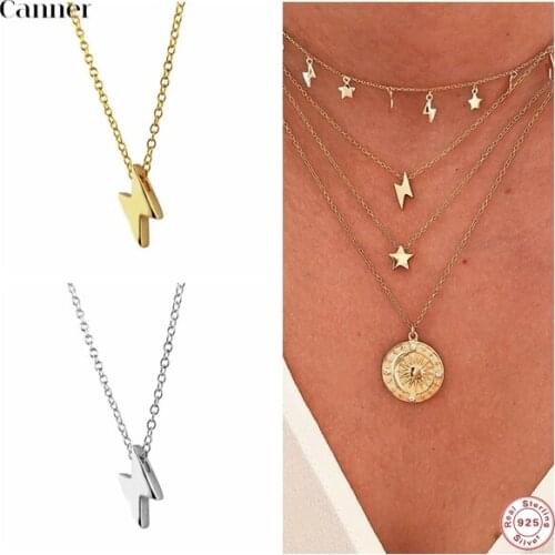 Real 925 Sterling Silver short bead Chain Necklace for Women Classic Gold Silver color Clavicle Necklace Dropshipping