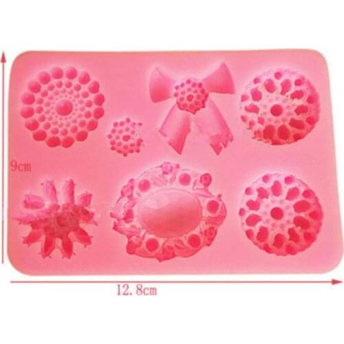 JX-LCLYL Silicone Brooch Jewelry Bowknot Fondant Cake Cupcake Decorating Chocolate Mould