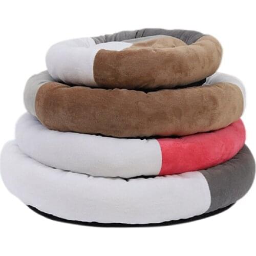 Three-color circle flannel pet nest custom round small and medium-sized dog kennel cat nest cross-border four seasons universal
