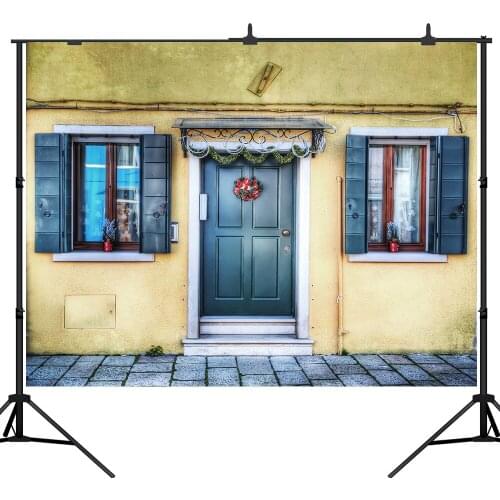 Lyavshi Christmas Wood Door Photography Background Wreath Xmas Decoration House New Year Holiday Celebration Photo Studio Props