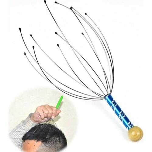 Octopus Head Massager Scalp Relaxation Relief Body Massager Remove Muscle Tension Tiredness Metal Head Massager Instrument