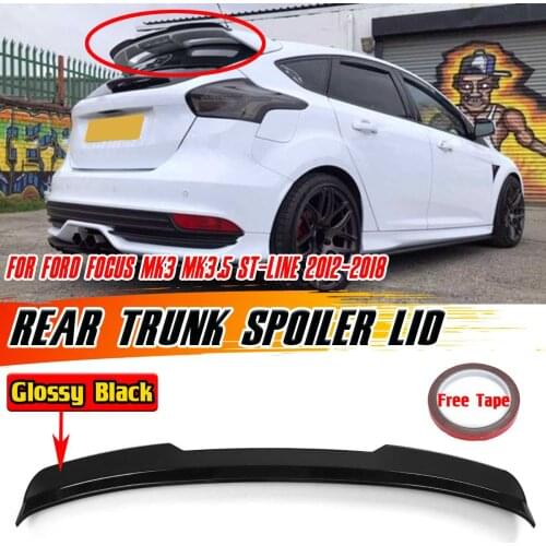 MK3.5 Car Rear Trunk Spoiler Extension Lip For Ford Focus MK3 MK3.5 ST-LINE 2012-2018 Car Rear Trunk Boot Lip Spoiler Wing Lip