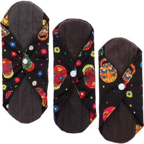 Reusable Women Sanitary Pad Heavy Flow Night Cloth Napkins Panty Liners for Menstrual Flow