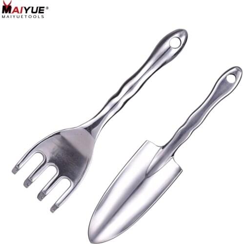 MAIYUE 2 Piece Durable Stainless Steel Heavy Duty Garden Tools Set ,For Garden Planting Hand Tool