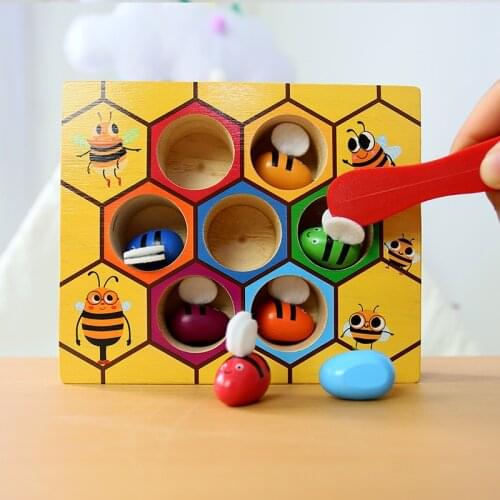 Bee Hive Board Games Entertainment Early Childhood Education Building Blocks Bee Toys Early Childhood Educational Wooden Toys
