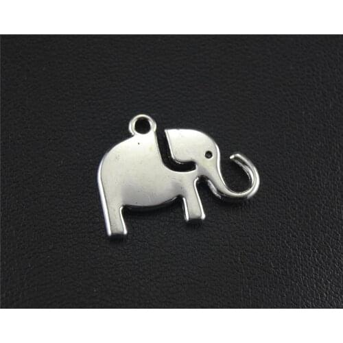 20pcs Silver Color elephant Charm Pendant DIY Necklace Charm Bracelet Bangle 14X19mm A1488