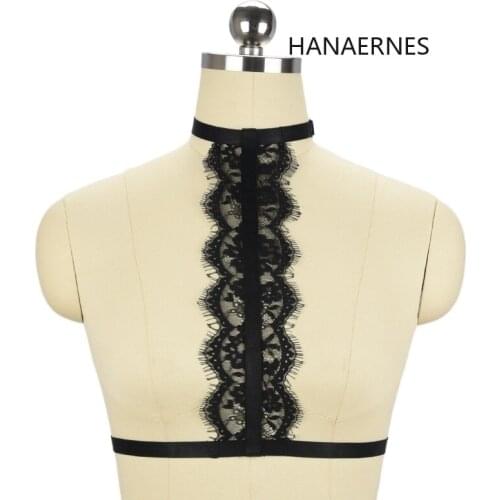Harness Underwear black lace Garter Belts Sexy Women Waist To Bondage Cage Straps Bra Elastic Harness Goth Clothes