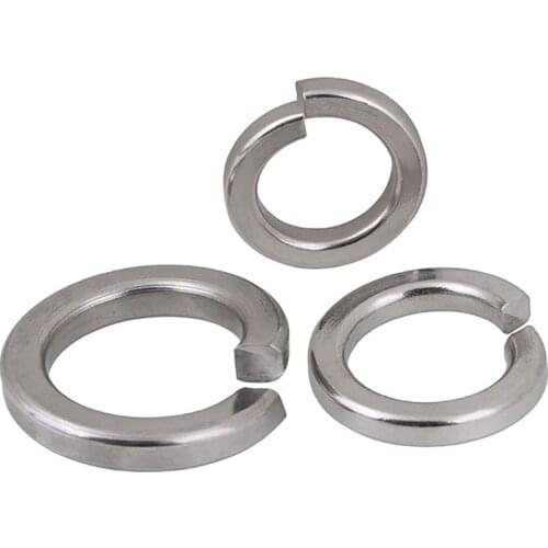 A2 304 Stainless Steel Spring Washer Split Lock Elastic Gasket M1.6 M2 M2.5 M3 M4 M5 M6 M8 M10-M30