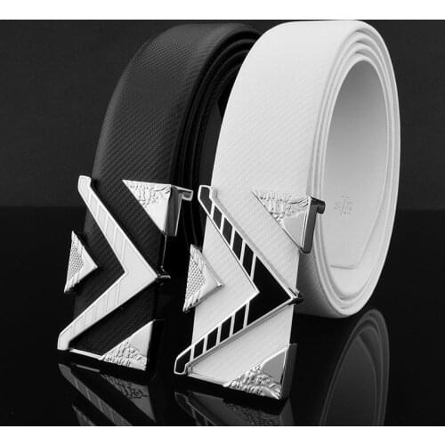 Designer belts men high quality letter buckle off white belt genuine leather belt young men fashion luxury Cowskin Waist Strap