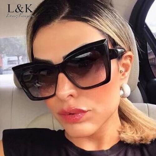 Luxury Cat Eye Sunglasses Women 2021 Luxury Brand Designer Vintage Leopard Clear Glasses Retro Sexy Square Female Eyewear UV400