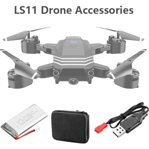 Original LS11 LS-11 Foldable 4K Dual Camera RC Drone Spare Parts 3.7V 1800mAh Battery USB Cable Storage Bag