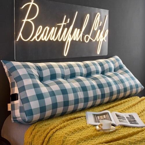 Triangle Ridge protection design bedside cushion high rebound cotton large backrest double bed tatami bedside board soft bag bac