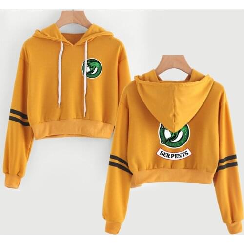 Riverdale Crop Hoodies kawaii Women Hoodies Harajuku Cropped Sweatshirts Women South Side Serpent Hoody Ladies Korean Clothes