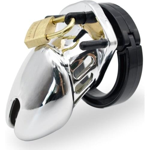 Happygo,CB6000S Male Chastity Device With 5 size Penis Ring,Cock Cage,Cock Ring,Chastity Lock/Belt,Adult Game, A284-1