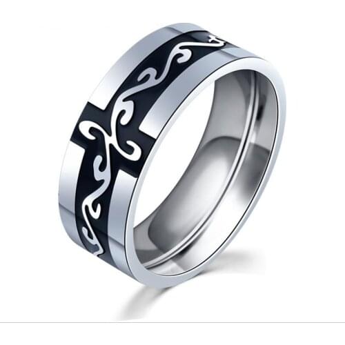8MM Vintage Domineering Dragon Rings Stainless Steel Sculpture Ring for Men and Women Party Gift