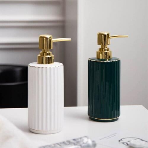 NEWYEARNEW New Ceramic Hand Washing Liquid Bottle Hotel Soap Dispenser Emulsion Creative Bathroom Accessories Home Decoration