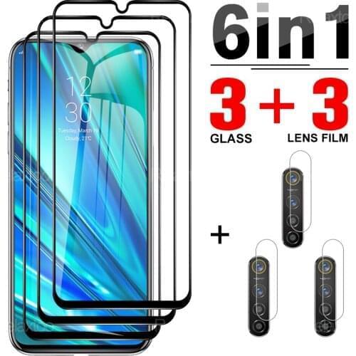 6-in-1 Protective Tempered Glass On The For Oppo Realme 2 3 Pro Screen Protector For Oppo Realme 5F 5 pro C15 Phone Camera Lens