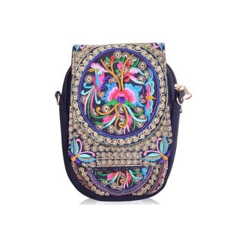 Nice National Embroidery Women Small Shopping Handbags!Hot Floral Embroidered Lady Shoulder&Crossbody bags All-macth Cover bags