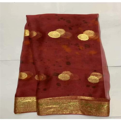 2019 Fashion Design High Quality African Metal Silk Fabric 5 Yards African Silk Fabric For Ladies Party Clothing! LXF1051