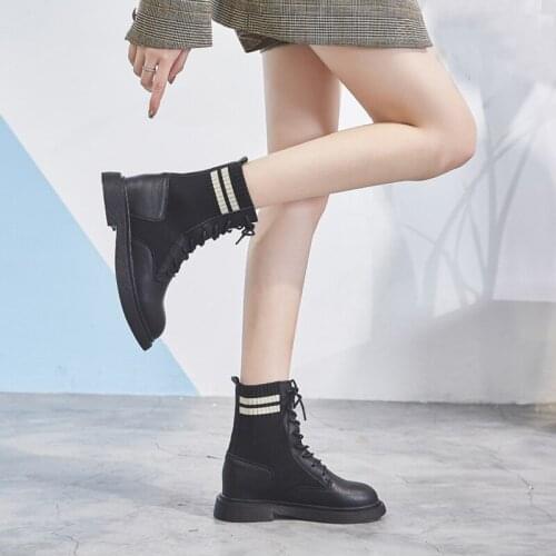 Women Boots Winter Shoes Platform Female Warm Booties Ankle For Women Snow Boots Black O3-42