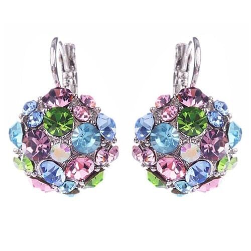 Fashion Womens Colorful Zircon Tone Eardrop Leverback Earrings Wedding Party Jewelry ASP6 2020New