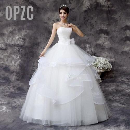 Customized Wedding Dress 2020 New Korean Style Handmade Wedding Gown Bridal Wedding dress White Princess Bride Wedding Frocks 64
