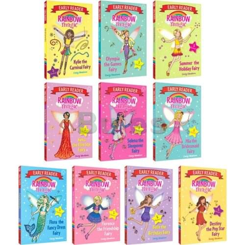 10 Books/set,Early Reader Rainbow Magic, English Grade Reading Picture Books,parents and Children Co Reading Bed Time Books