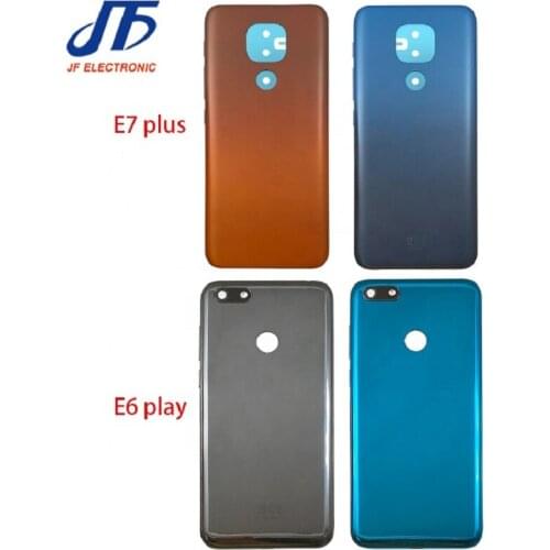 10Pcs For Moto E5 E5 E6 E7 G3 G4 G5S Play Plus Housing Case Back Battery Cover Rear Door Panel Glass Bezel Plate with sticker