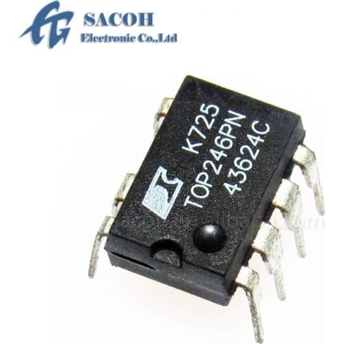 10PCS/lot New OriginaI TOP246PN TOP246P TOP246 or TOP245PN TOP245P DIP-7 Integrated Off-line Switcher