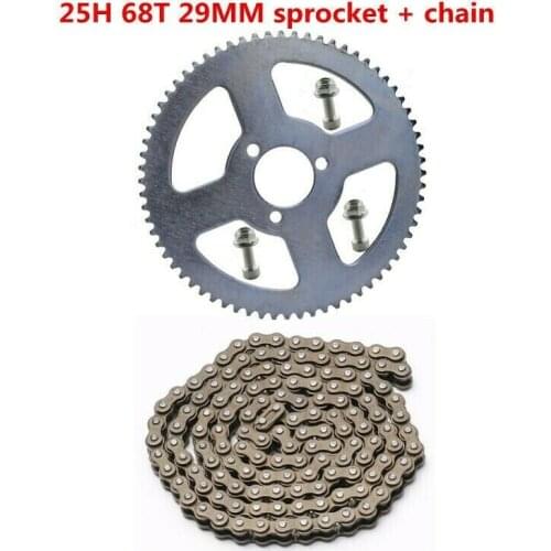 25H 68T 29mm Sprocket + Chain Set For 47 49cc ATV Quad Scooter Dirt Bike