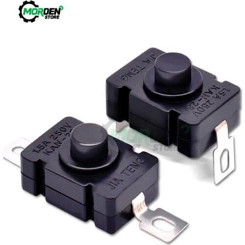 5Pcs 18*12MM KAN-28 Flashlight Switch 1.5A 250VAC Self Locking Patch Type Push Button Switch 2P-ON-OFF Switches