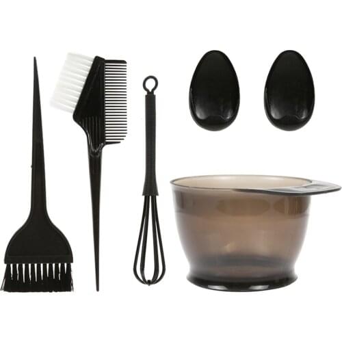 Abody 5PCS Hair Dye Color Brush & Bowl Set with Ear Caps Dye Mixer Hair Tint Dying Coloring Applicator Hairdressing Styling