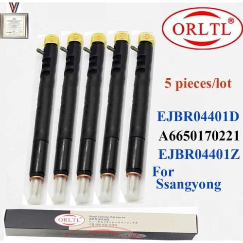 5PC Diesel Injecor A6650170221 EJBR04401D INJECTOR 6650170221 EJBR04401Z FOR SSANGYONG Kyron Rexton Rodius Stavic Euro4