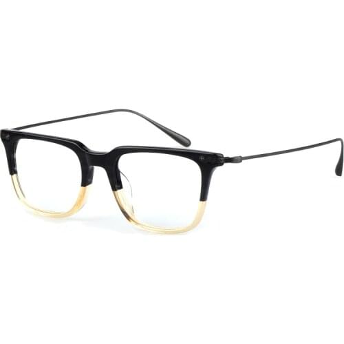 Acetate Glasses Frame Men Square Prescription Light Myopia Titanium Eyeglasses New Women Oversized Optical Spectacles Eyewear