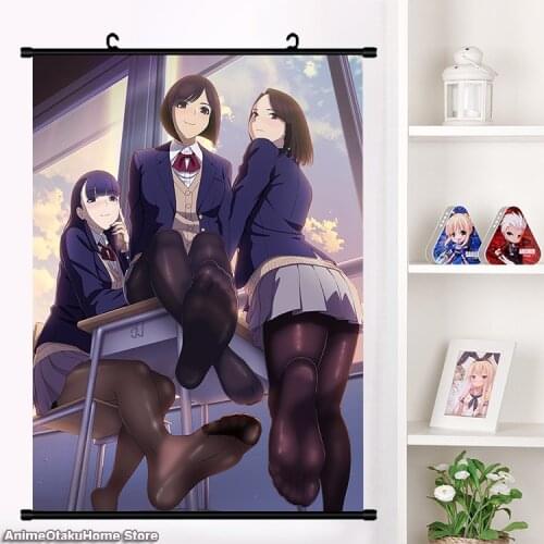 Anime MIRU TIGHTS Aikawa Ren Nakabeni Yua Moegi Homi Okuzumi Yuiko Wall Scroll Poster Wall Hanging Poster Home Decor Collection