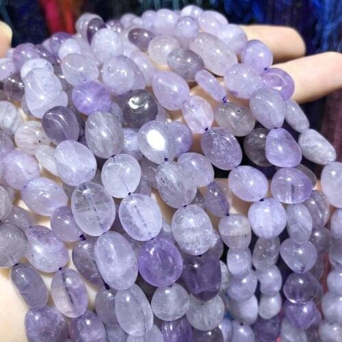 Natural Stone Beads Lavender Purple Crystal Jades Irregular Loose Beaded For Jewelry Making DIY Necklace Bracelet Accessories