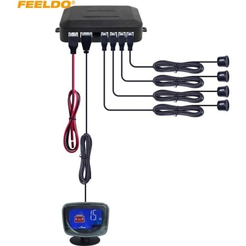 FEELDO New Style Car LCD Monitor Display 4 Sensor Rear Parking Reverse Backup Radar #HQ2800