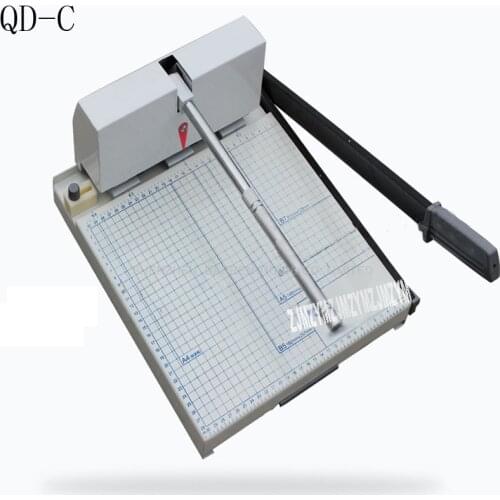 1PC QD-C Heavy Duty Ream Guillotine A4 Size Stack Paper Cutter Paper Cutting Machine,punching machine bore diameter 4mm/5mm/6mm