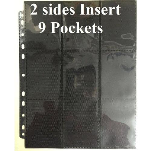 30 pages 2 sides 9 pockets Board game cards page trading card protector for magical collection card star cards pages