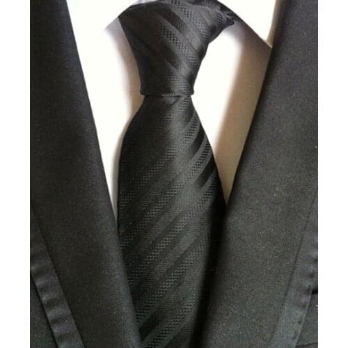 8cm Classic Striped Tie Jacquard Woven Necktie with Diagonal Stripes Cravat