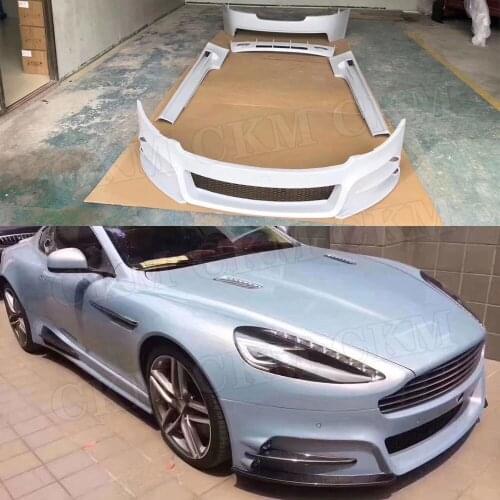 Body kits Front Bumper Side Skirts Rear Bumper Hugger Guard Case For Aston Martin DB9 FRP Unpainted Car modify accessories