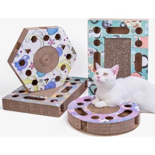Catnip Pet Cat Scratcher Kitten Scratch Pad Corrugated Paper Scratch Board For Kittens Cat Scratching Pet Products Balls Toys