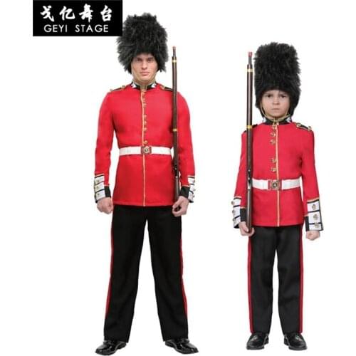 Halloween Costume For Children British Royal Guard Uniform Boys Cosplay Costume American soldier uniform Party Performance