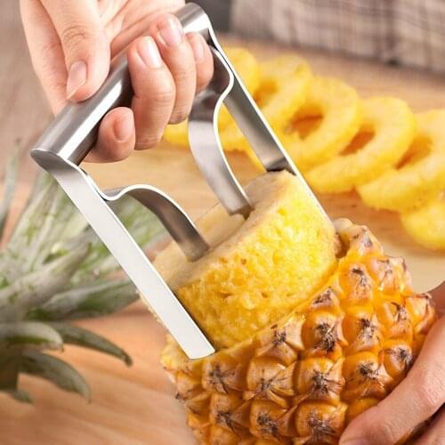 Kitchen Cooking Fruit Vegetable Tools Stainless Steel Sawtooth Pineapple Slicer Knife Pineapple Slicers