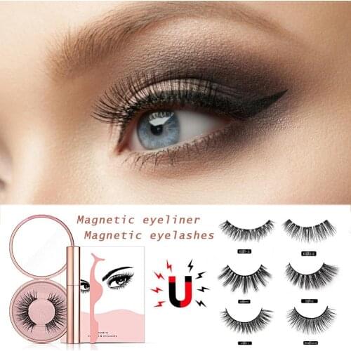 Magnetic Eyeliner Magnetic Eyeashes Kit Waterproof Long Lasting Eyeliner False Eyelashes 40P